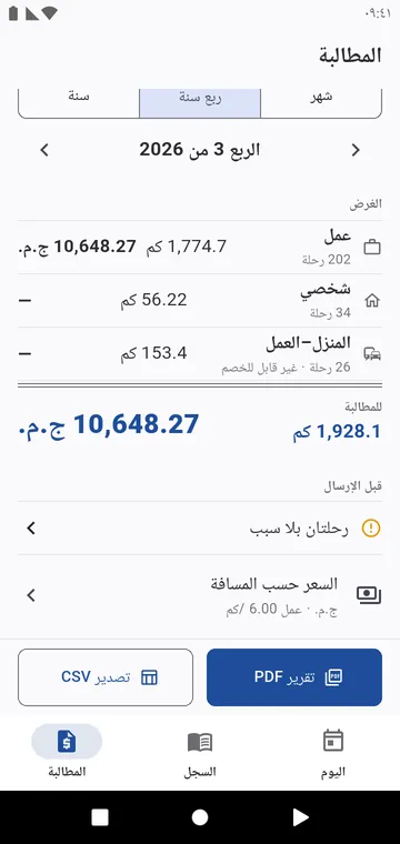 المطالبة: القواعد الضريبية لبلدك، حسب الغرض والعميل